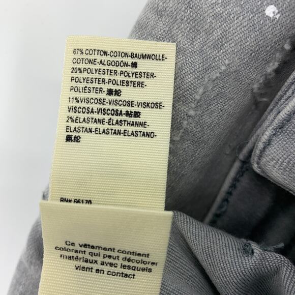 Free People We The Free Midrise Skinny Jeans Sz 31 Cool Gray Paint Splatter NEW - Picture 6 of 6